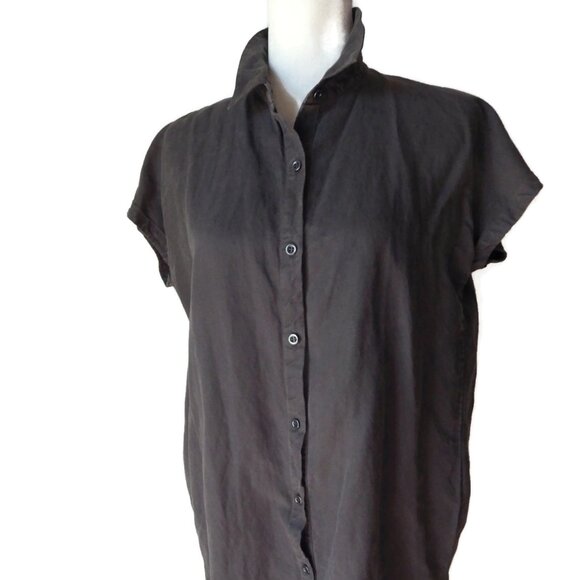 Eileen Fisher Sleeveless Shirtdress/ Drop shoulder/ Tencel-Linen Blend/ XXS - Picture 2 of 10